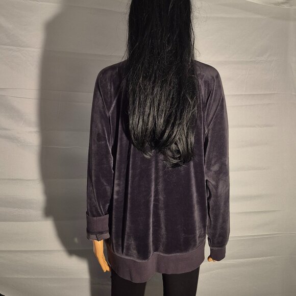 MUK LUKS velour top, super soft, Dark Gray in size 2XL - Picture 10 of 15